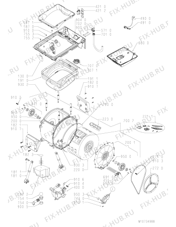 Схема №2 AWE 7620 с изображением Микромодуль для стиралки Whirlpool 481010593810