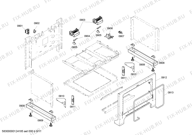Схема №8 PRG364ELG с изображением Инструкция по эксплуатации для электропечи Bosch 00552987