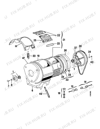 Взрыв-схема стиральной машины Electrolux EW1240K1 - Схема узла Drum