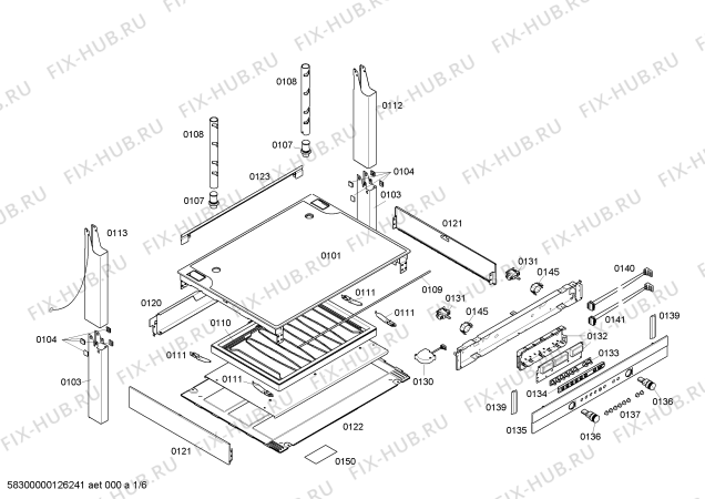 Схема №5 B4780N0GB с изображением Стеклокерамика для плиты (духовки) Bosch 00476508