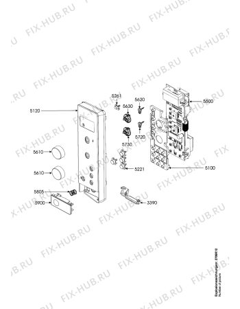 Схема №1 EMS2185B BROWN с изображением Держатель для микроволновой печи Aeg 8996619188643