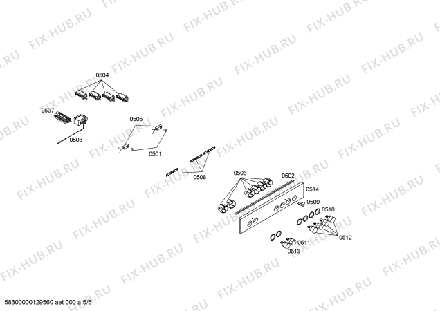 Схема №2 HSN321021E с изображением Ручка конфорки для духового шкафа Bosch 00611520