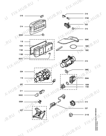 Взрыв-схема посудомоечной машины Arthurmartinelux ASF2660 - Схема узла Electrical equipment 268