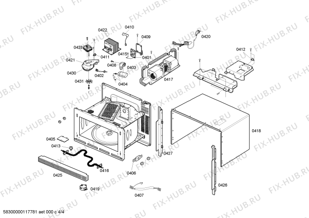 Схема №4 B7742N0 QuantumSpeed с изображением Решетка для гриля для печи Siemens 00640529