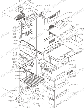 Схема №1 NRK6201TX (444897, HZKF3567EFV) с изображением Дверца для холодильной камеры Gorenje 471545
