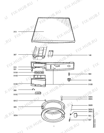 Схема №6 LAV84745 с изображением Запчасть для стиральной машины Aeg 1247134701