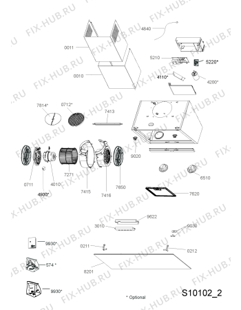 Схема №1 208352161108PRF01256 с изображением Панель для электровытяжки Whirlpool 482000098891