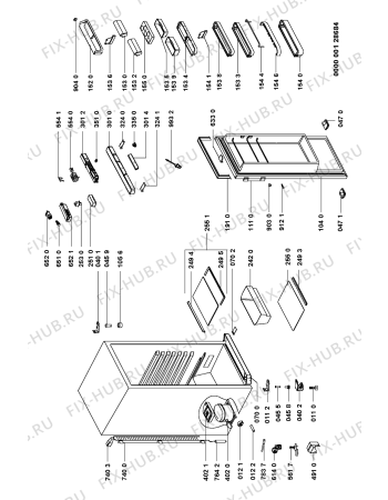 Схема №1 KRA 3451 с изображением Часть корпуса для холодильника Whirlpool 481245228735