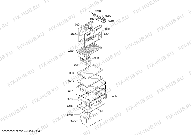 Схема №2 KDN60V10NE с изображением Тэн оттайки для холодильника Bosch 00440729