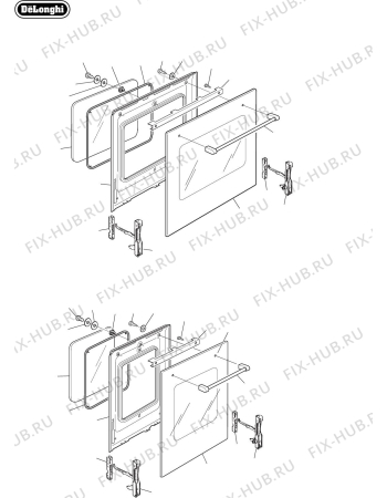 Схема №3 DEFP907S с изображением Трубка подачи газа для духового шкафа DELONGHI 029629