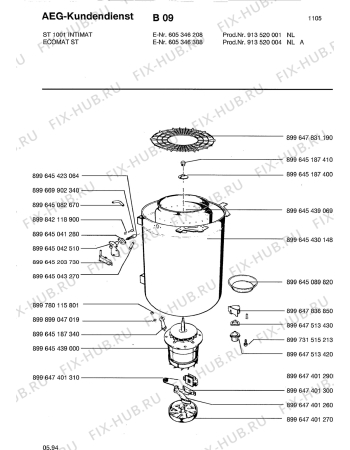 Взрыв-схема комплектующей Zanker ST 1001 INTIMAT  913 - Схема узла Spindryer equipment