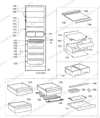 Взрыв-схема холодильника Arthurmartinelux AR8993B - Схема узла Accessories Refrigerator