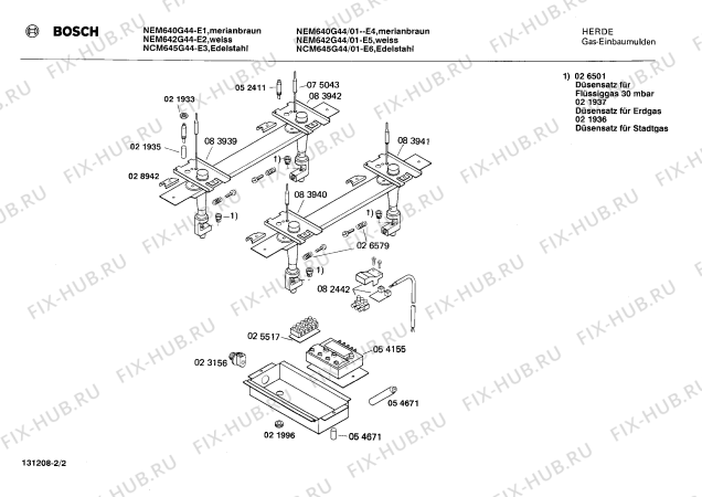 Взрыв-схема плиты (духовки) Bosch NEM642G44 - Схема узла 02