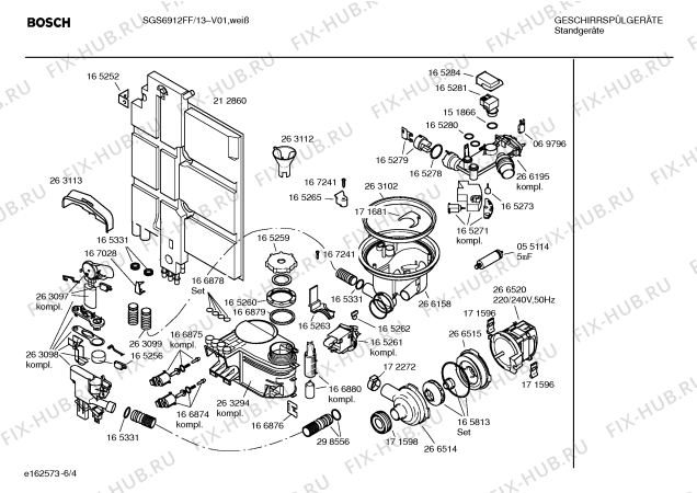 Схема №5 SGS6912FF с изображением Передняя панель для посудомойки Bosch 00355377