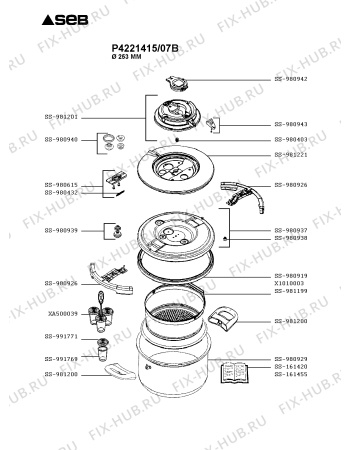 Схема №1 P4221415/07A с изображением Сотейника Seb SS-981221