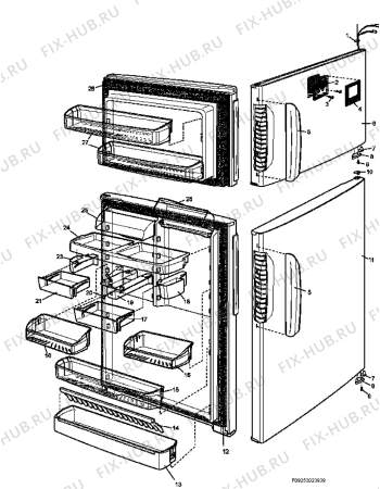 Взрыв-схема стиральной машины Electrolux END5298X-REBR - Схема узла Section 3