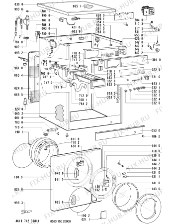 Схема №2 WA 3579 S/WS-B с изображением Вставка для стиралки Whirlpool 481245219678