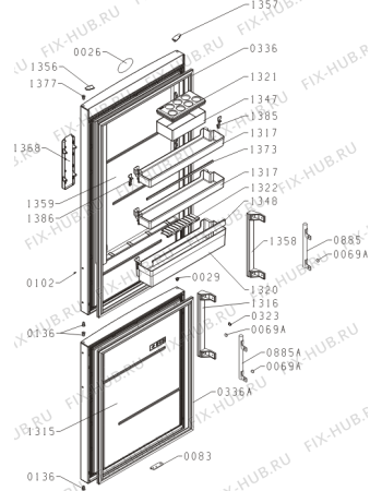 Взрыв-схема холодильника Gorenje NRK6192MRD (514548, HZF3369H) - Схема узла 02