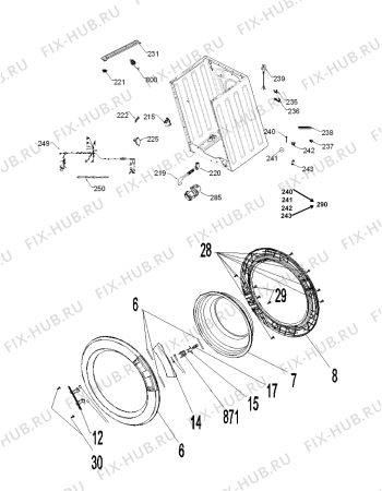 Взрыв-схема стиральной машины Indesit AWG5122S1 (F091326) - Схема узла