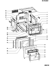 Схема №1 F48L10121IX (F042617) с изображением Дверь (стекло) духовки для электропечи Indesit C00255161