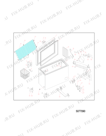 Схема №1 OFT415EX (F069529) с изображением Спецнабор для холодильной камеры Indesit C00281965