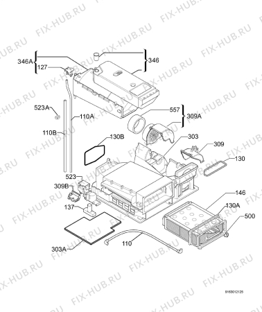 Взрыв-схема сушильной машины Aeg Electrolux T58820 - Схема узла Steam 270