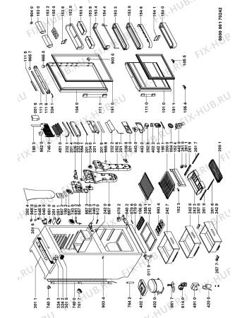 Схема №1 ARC 7920/AL с изображением Контрольная панель для холодильника Whirlpool 481223708017