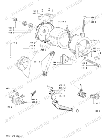 Схема №2 AWO/D 9561 с изображением Микромодуль для стиралки Whirlpool 481221470429