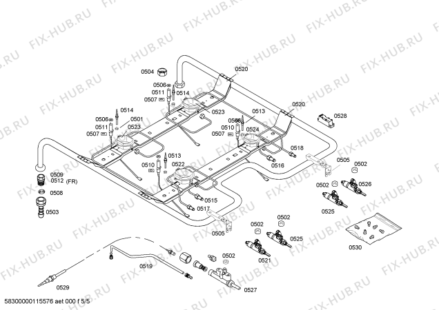 Схема №1 HG343200E с изображением Панель управления для электропечи Siemens 00448324