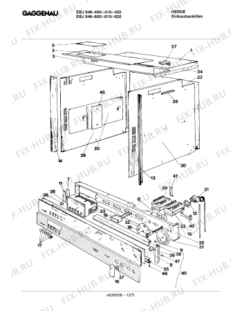 Схема №9 EB846920RK с изображением Планка для плиты (духовки) Bosch 00291092