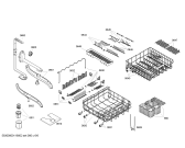 Схема №2 SGU09T25SK с изображением Корзина для посуды для электропосудомоечной машины Bosch 00239504