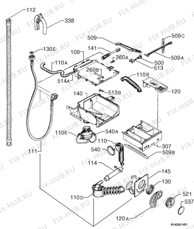 Взрыв-схема стиральной машины Tricity Bendix BIW85 - Схема узла Hydraulic System 272