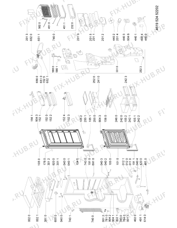 Схема №1 CBA 308 NF/AL с изображением Вноска для холодильника Whirlpool 481245310334