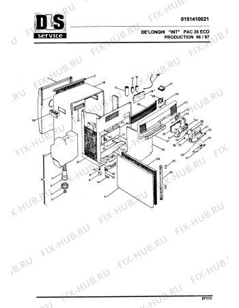 Схема №2 PAC 26ECO PROD.97 PRODUCTION с изображением Микромодуль для кондиционера DELONGHI 521743