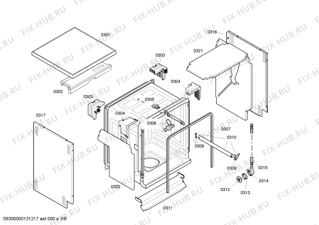 Схема №2 3VW560BD с изображением Панель управления для посудомойки Bosch 00669447