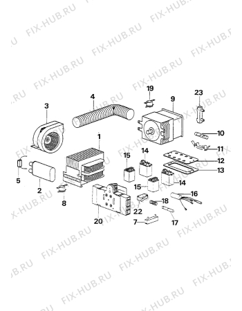 Взрыв-схема плиты (духовки) Electrolux CO1345W1 - Схема узла Microwave equipment