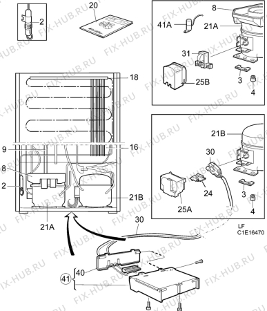 Взрыв-схема холодильника Privileg 045210 - Схема узла C10 Cold, users manual