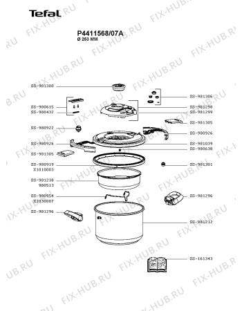 Схема №1 P4371563/07A с изображением Котелка Tefal SS-161343