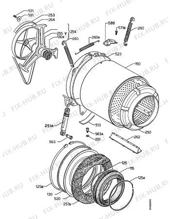 Взрыв-схема стиральной машины Electrolux RTF942 - Схема узла W30 Drum C