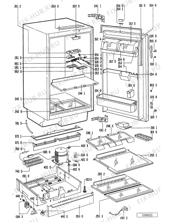 Схема №1 OEKO SANTO 1442-1 с изображением Фиксатор для холодильной камеры Whirlpool 481241848428