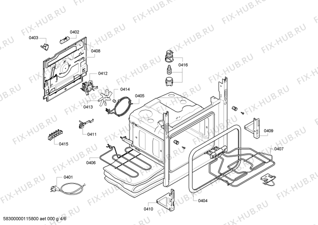 Схема №1 HSV624050T с изображением Крышка для электропечи Bosch 00243728