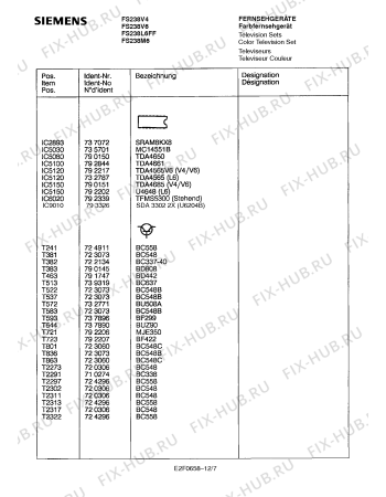 Схема №7 FS238V6 с изображением Инструкция по эксплуатации для жк-телевизора Siemens 00530914
