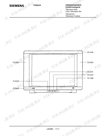 Взрыв-схема телевизора Siemens FS263V6 - Схема узла 11