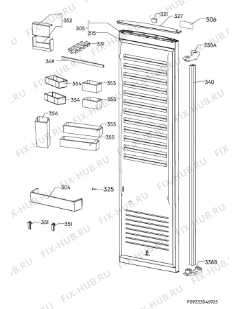 Взрыв-схема холодильника Aeg RKS739BCMX - Схема узла Door