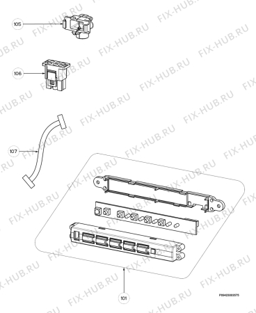 Взрыв-схема вытяжки Tricity Bendix CH950X - Схема узла Section 2