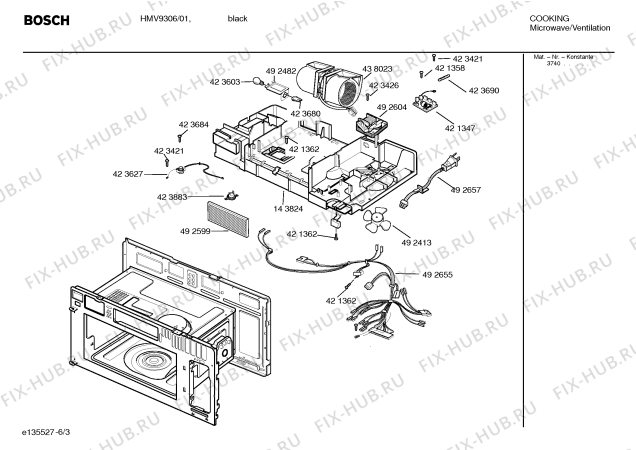 Взрыв-схема плиты (духовки) Bosch HMV9306 - Схема узла 03