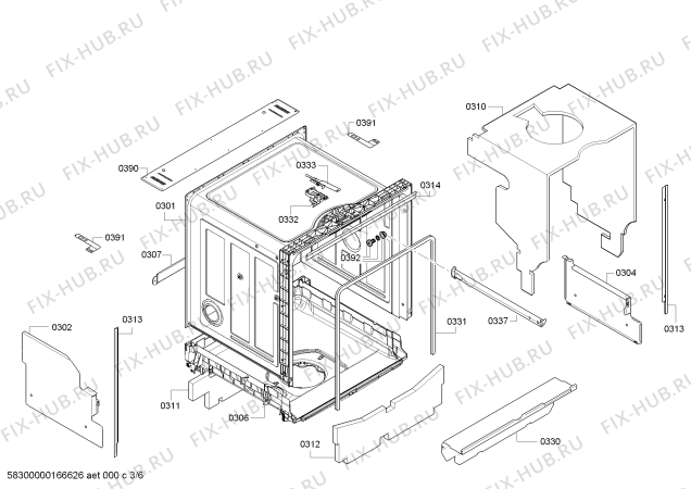 Схема №2 SMIBEE50NL с изображением Панель управления для посудомоечной машины Bosch 00791207