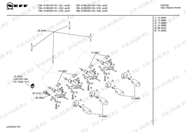 Схема №5 A7862W1 786 с изображением Индикатор для плиты (духовки) Bosch 00151329