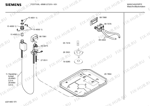 Схема №4 WM61272 FESTIVAL с изображением Панель управления для стиральной машины Siemens 00355867