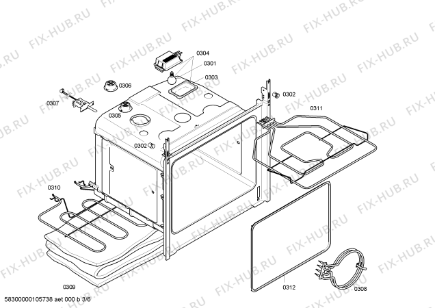 Схема №2 HEN600040 с изображением Панель управления для плиты (духовки) Bosch 00437423